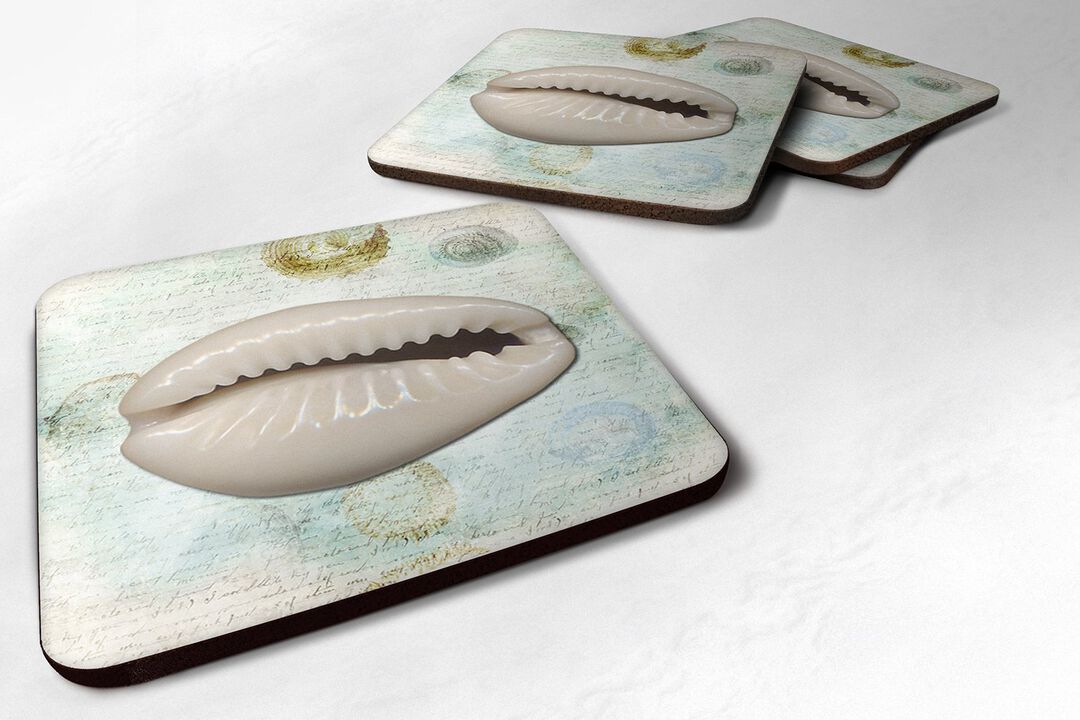 Caroline's Treasures SB3038FC Shells Foam Coasters (Set of 4), 3.5 H x 3.5 W, Multicolor