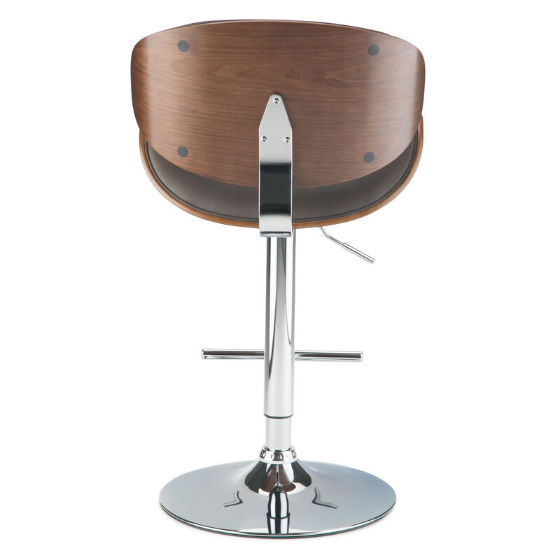 Marana Bentwood Adjustable Swivel Bar Stool