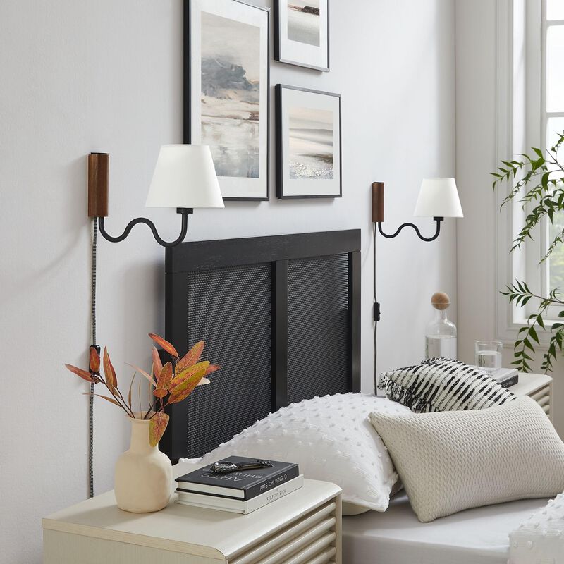 Sunlit Squiggle Arm Wall Sconce image number 1