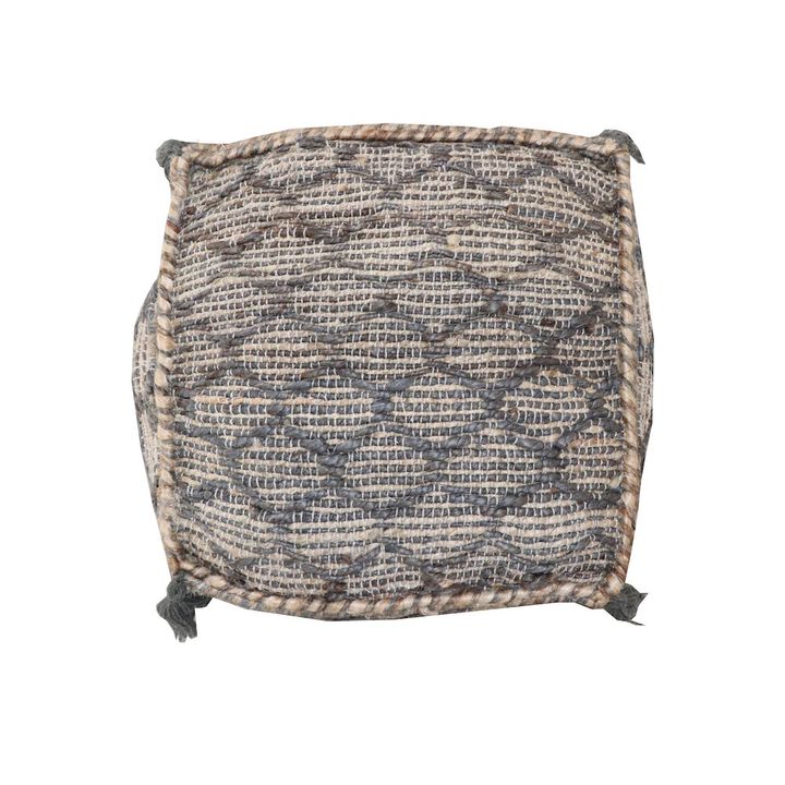 Contemporary Circe Pouf in Taupe