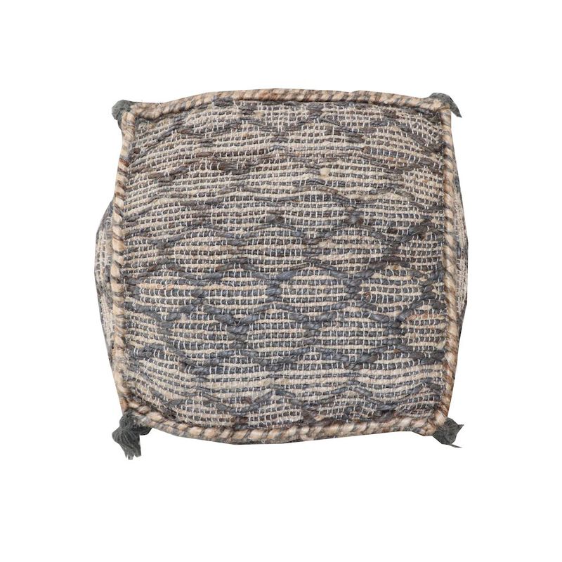 Contemporary Circe Pouf in Taupe