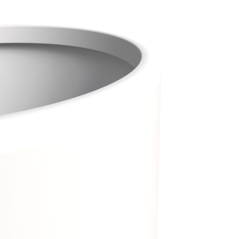 LeisureMod Tundra Series Poly Stone cylindrical Shape Planter High