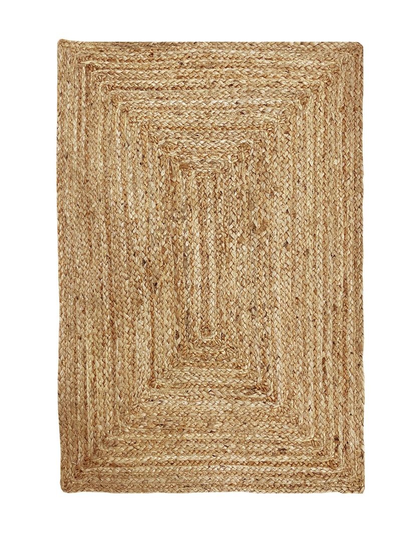 Hausattire Hand Woven Jute Braided Rug, 2 x3  - Natural, Reversible Farmhouse Accent Rugs for Living Room, Kitchen, Bedroom -