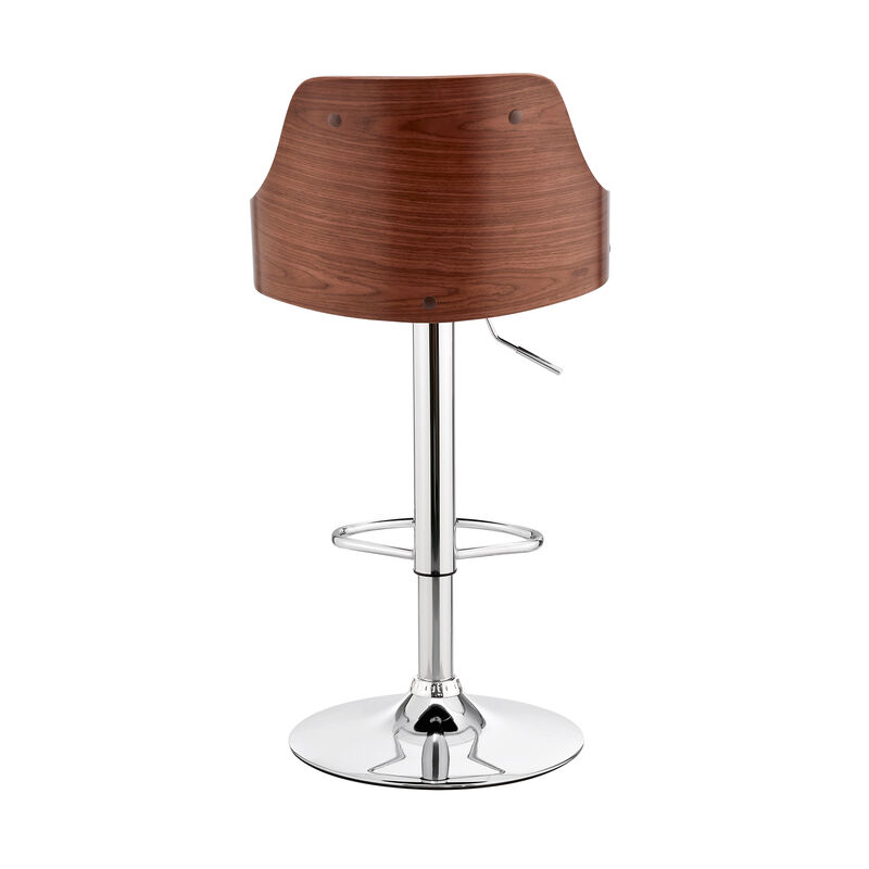 Asher Adjustable Faux Leather Bar Stool