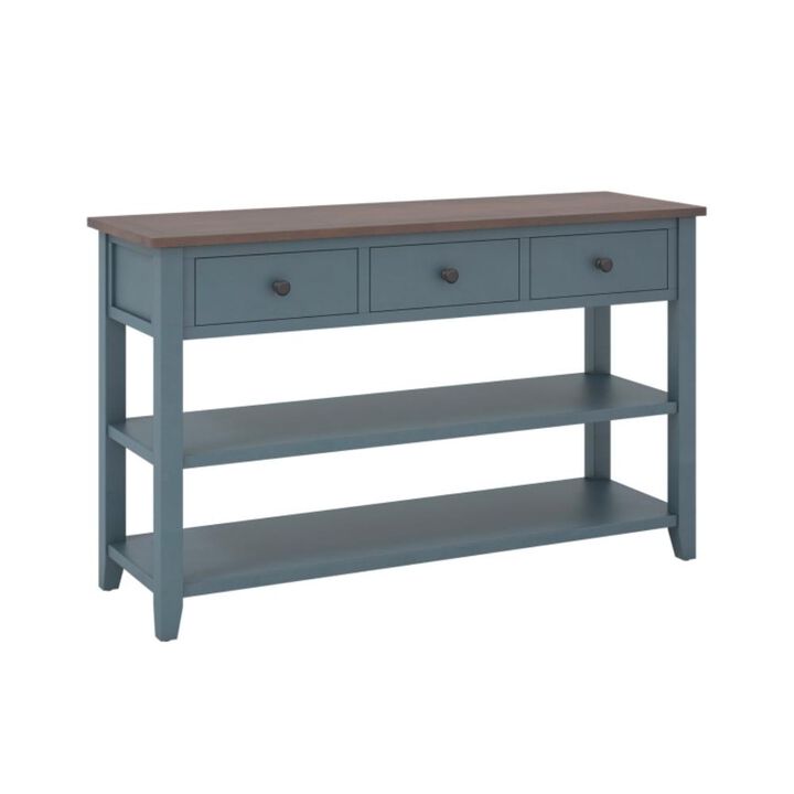 Hivvago Entryway Table Narrow Long Sofa Table with Drawers and Shelves