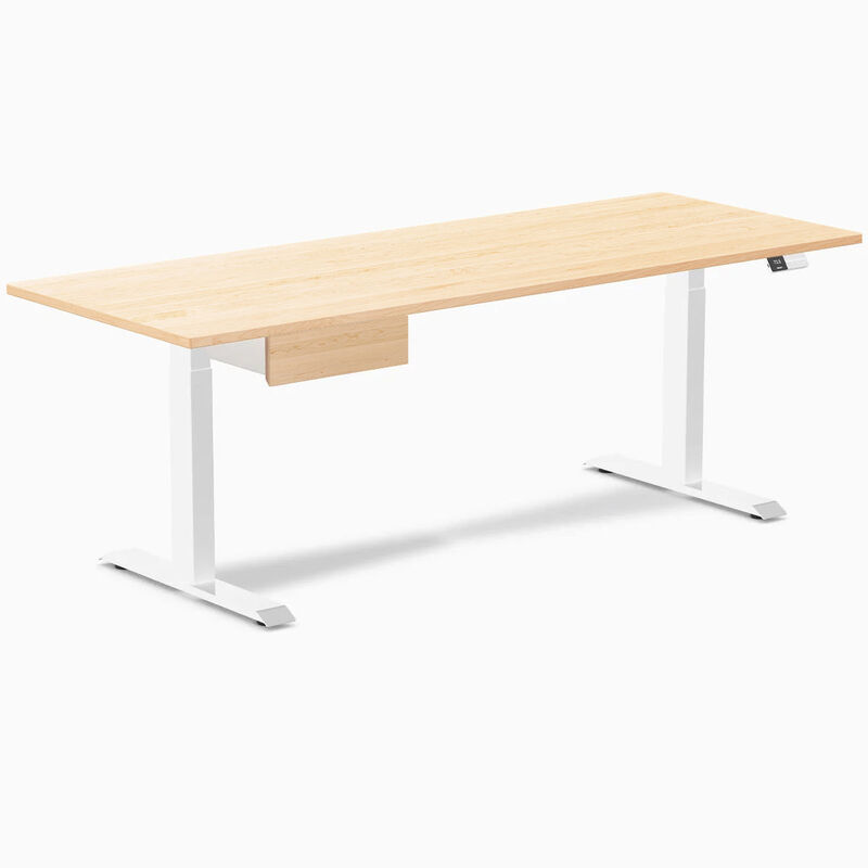 Desky Dual Hardwood Standing Desk With Drawer image number 0