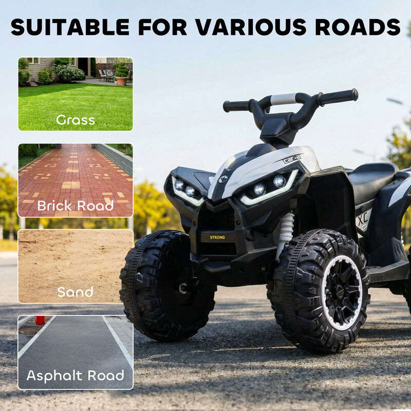 BreeBe Kids Battery Powered ATV Quad with Forward and Reverse image number 4