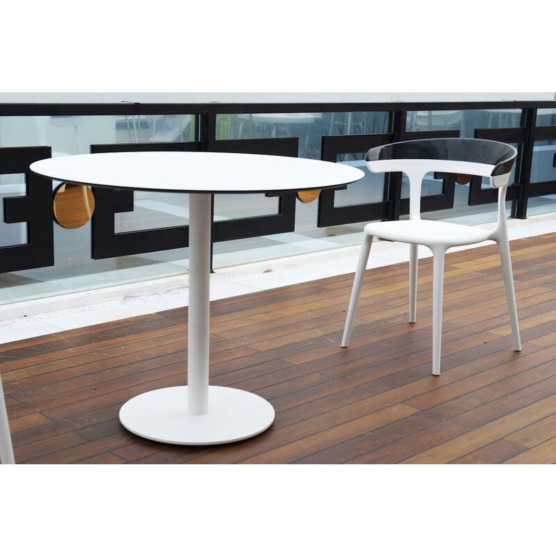 Omax Decor Mia Resin Patio Dining Chair in White - (Set of 2)