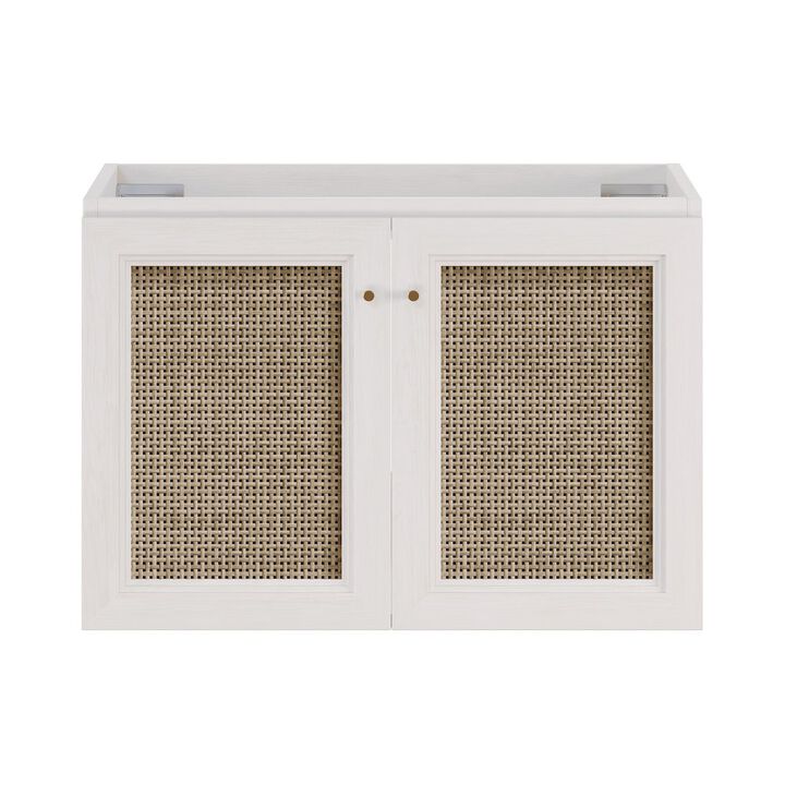 Classe 30" Wall-Mounted Bathroom Vanity in White Oak without Sink Top