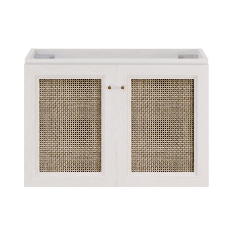 Classe 30" Wall-Mounted Bathroom Vanity in White Oak without Sink Top image number 0