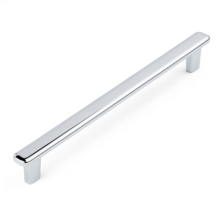 Hestia Hardware 10 Pack 7.56 Inch Modern Curved Edge Flat Bar Pull