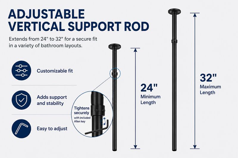 Shower Suites By D-Shaped Shower Curtain Rod image number 4