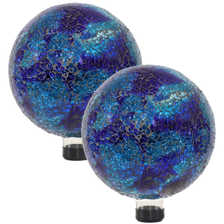 Sunnydaze 10" Mosaic Glass Gazing Ball for Garden, Globe for Outdoor Decor