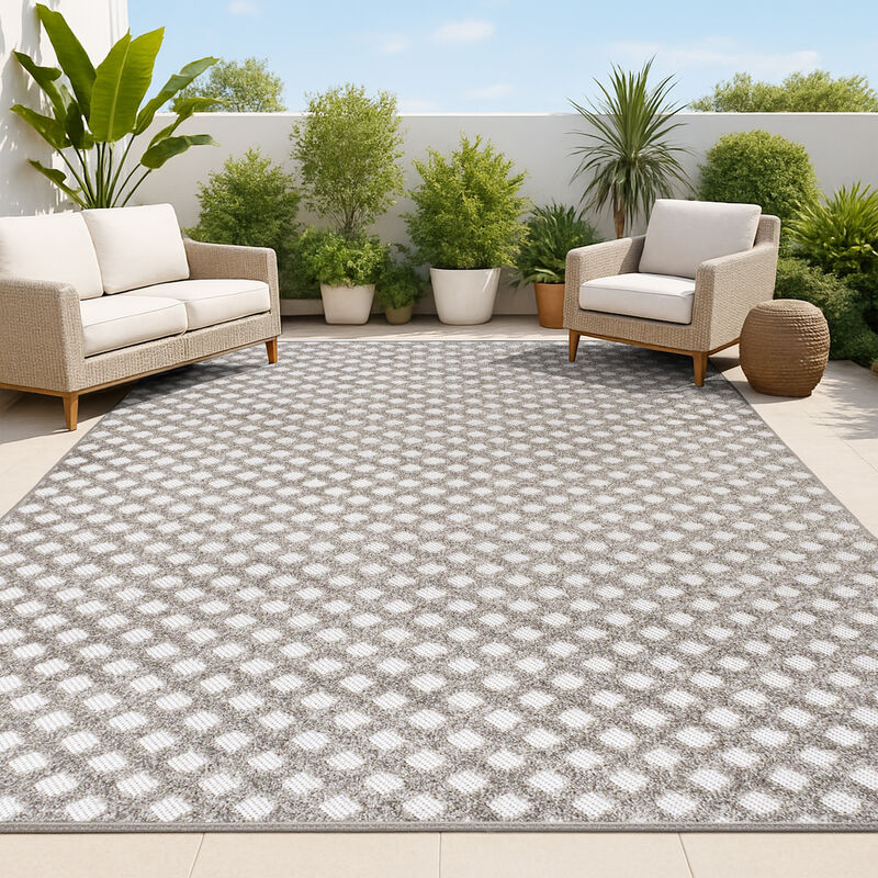 Rabat High-Low Pile Mini Diamond Trellis Area Rug