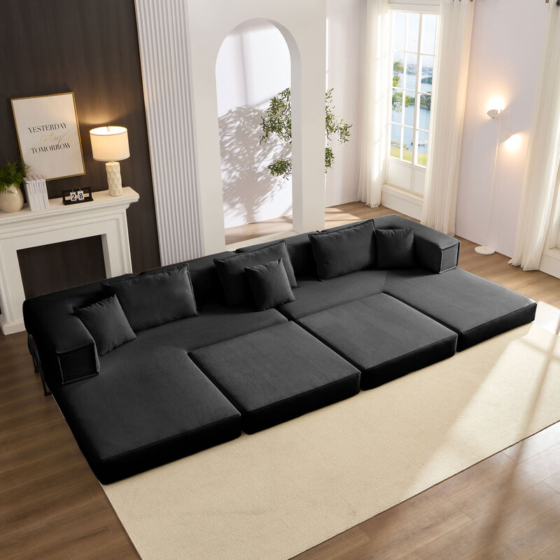Merax Oversized Upholstered Sectional Sofa Couch Set