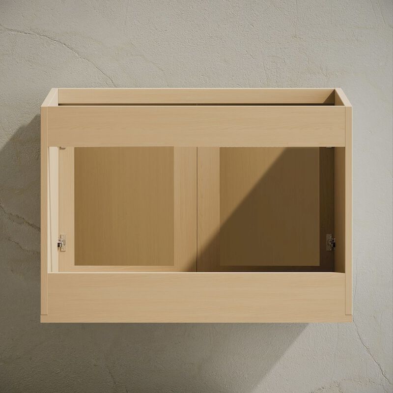 Classe 30" Wall-Mounted Bathroom Vanity in Natural Oak without Sink Top image number 4