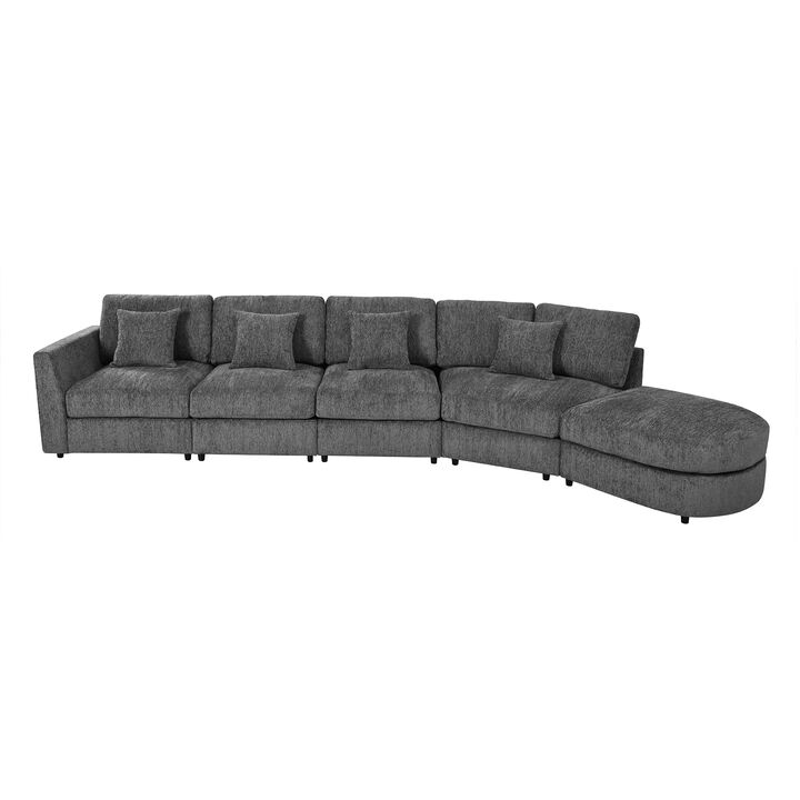 Fimerl Oversized Chenille Sectional Sofa