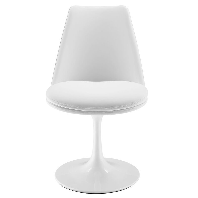 Lippa Swivel Dining Vegan Leather Side Chair image number 5