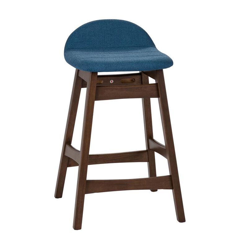 Liberty Furniture Space Savers 24 Inch Counter Chair - Blue (RTA)-Set of 2 in Satin Walnut image number 7