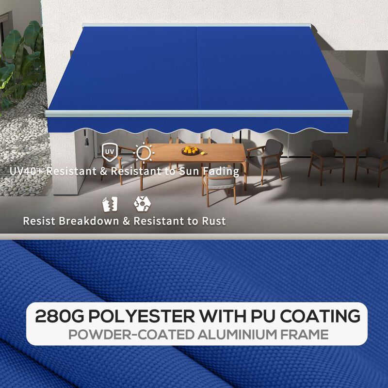 Hivvago 13' x 10' Motorized Retractable Awning with LED Lights image number 5