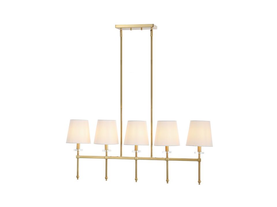 Sophie 5-Light Modern Midcentury Iron Linear LED Pendant