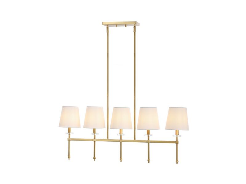 Sophie 5-Light Modern Midcentury Iron Linear LED Pendant