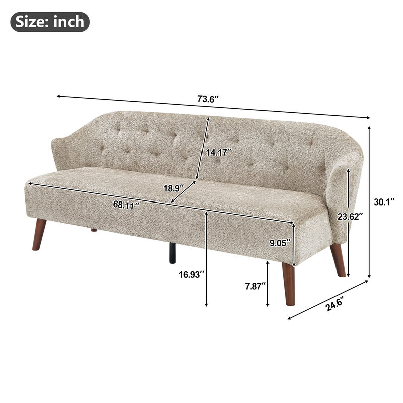 Titqui Tufted Upholstered  3-seater Sofa image number 8