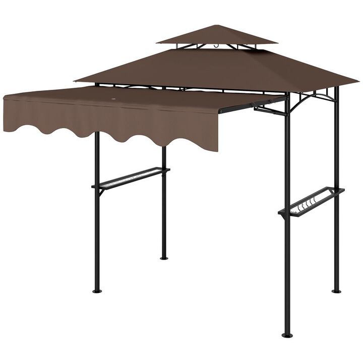 Hivvago 8x5 BBQ Gazebo with Shelves and Hooks