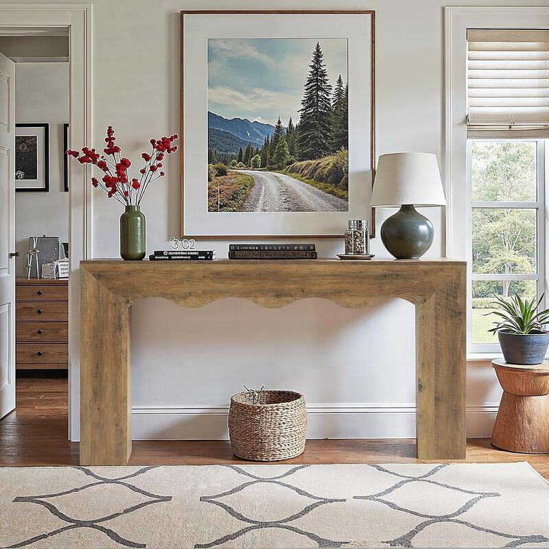 Tribesigns Farmhouse Wood Console Table image number 5