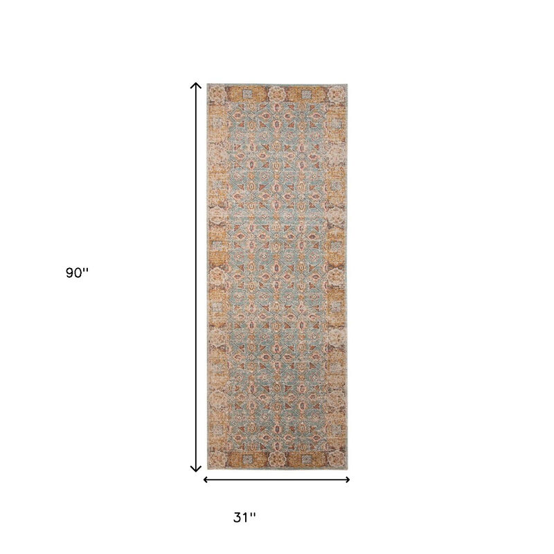 HomeRoots Floral Runner Rug image number 6