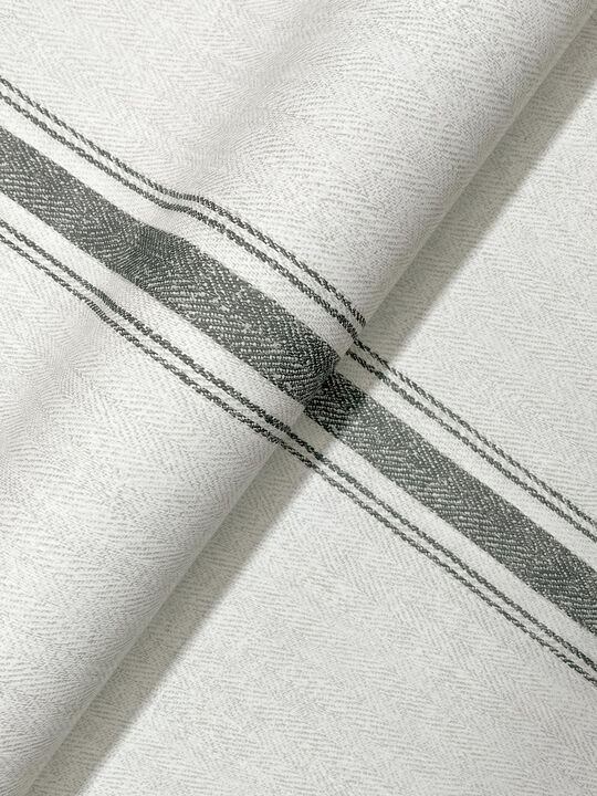 Linette Black Fabric Stripe Wallpaper