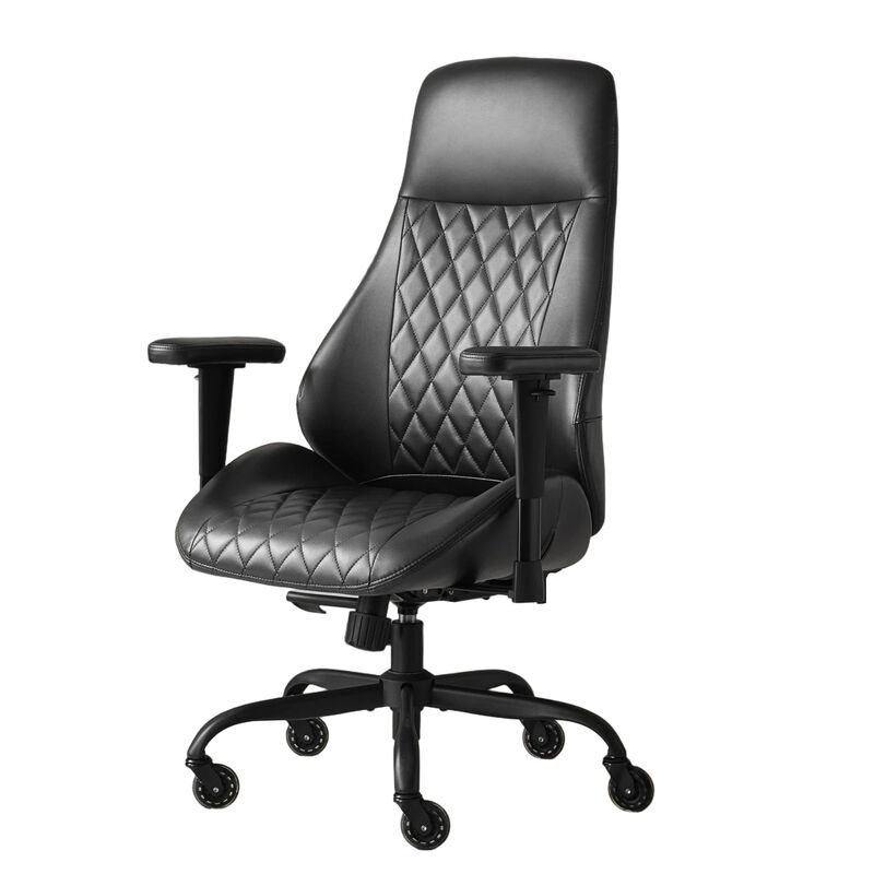 High Back Ergonomic Leather Office Chair with Lumbar Support, Adjustable Armrests, Silent Casters &ndash; Home Executive Desk Chair image number 0