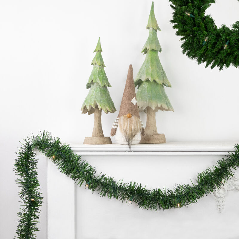 18' x 3" Pre-Lit Pine Two-tone Artificial Christmas Garland  Clear Lights image number 1