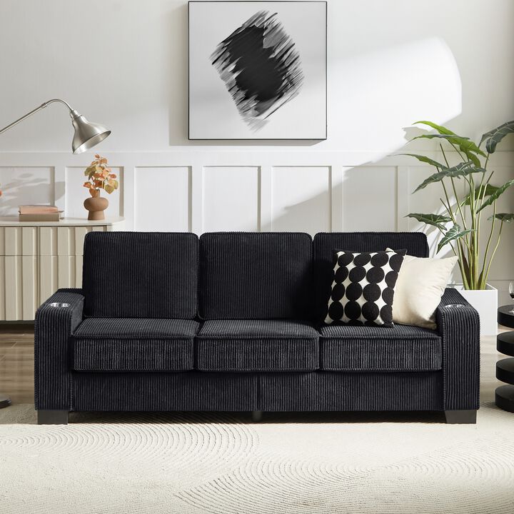 Crafre Corduroy 3‑Seater Sofa
