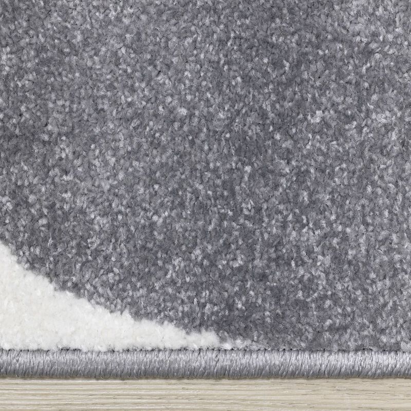 Novelle Home Claremont Grey White Classic Swirl Area Rug, 5' x 8', 5'3 x 7'7 image number 1