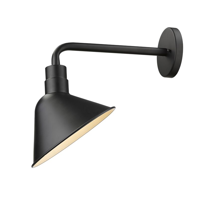 Hivvago Fuller 1-Light Matte Black Wall Light
