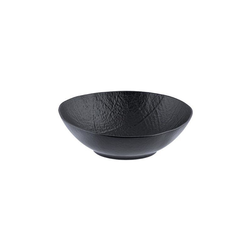 Shade dia.7.5" h:2.5" 24 oz. Round Black Porcelain Bowl