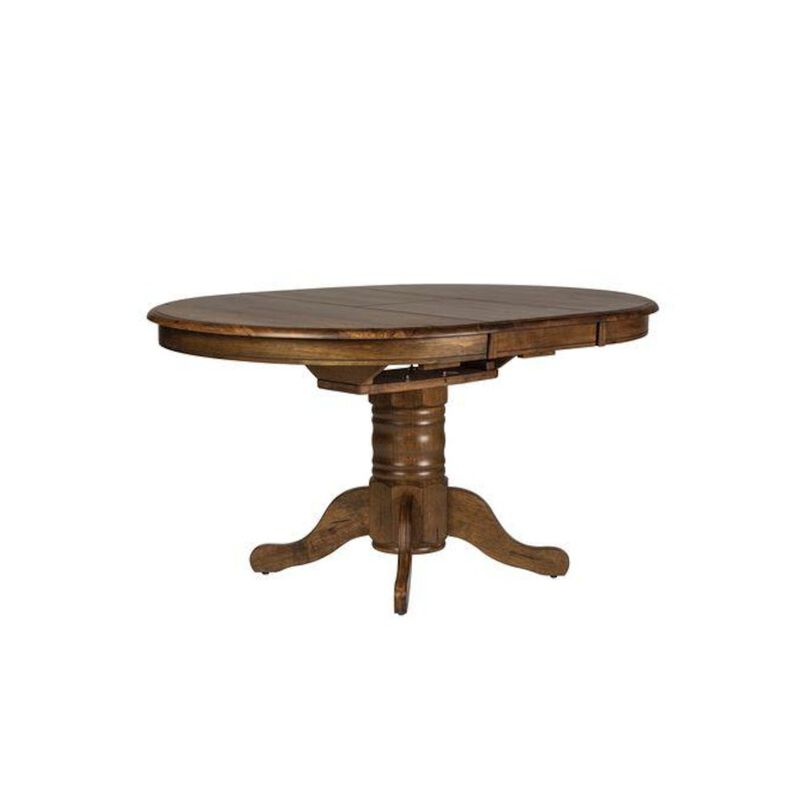Liberty Furniture Carolina Crossing 5 Piece Pedestal Table Set- White in Rubberwood Solids image number 3
