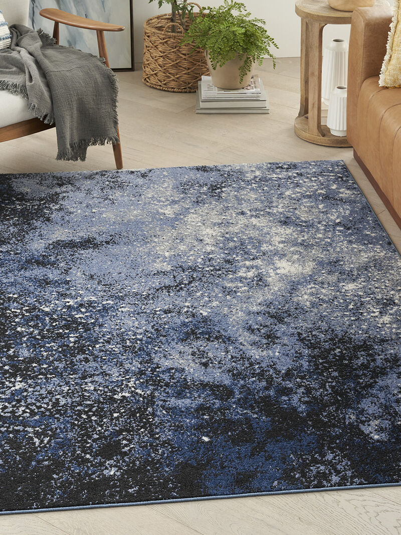Passion PSN10 Light Blue/Black 6' x 9' Rug