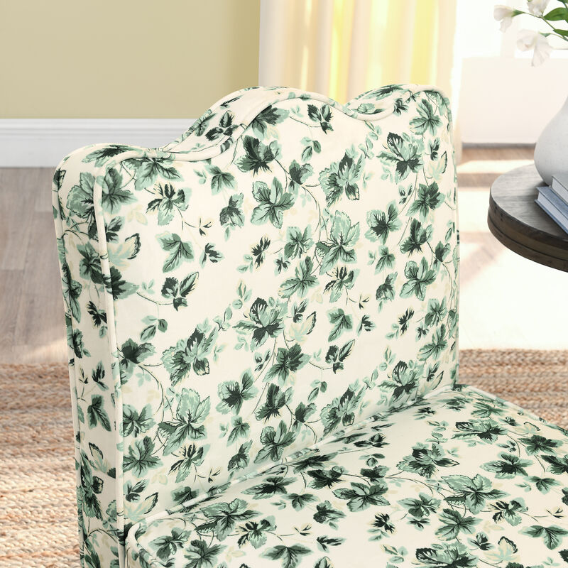 Merax Floral Dining Chair with Soft Seat Cushion and Backrest