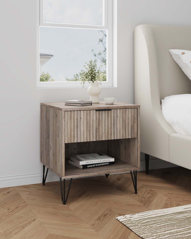 Dumbo 1-Drawer Nightstands in Gray (Set of 2) image number 1