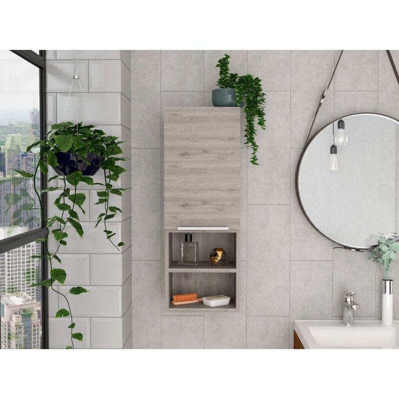 Beardsley 2-Shelf Bathroom Cabinet Light Grey