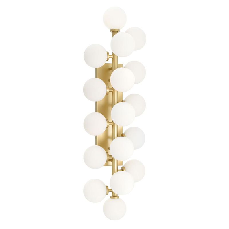Arya 17 Light Wall Sconce With Satin Gold Finish