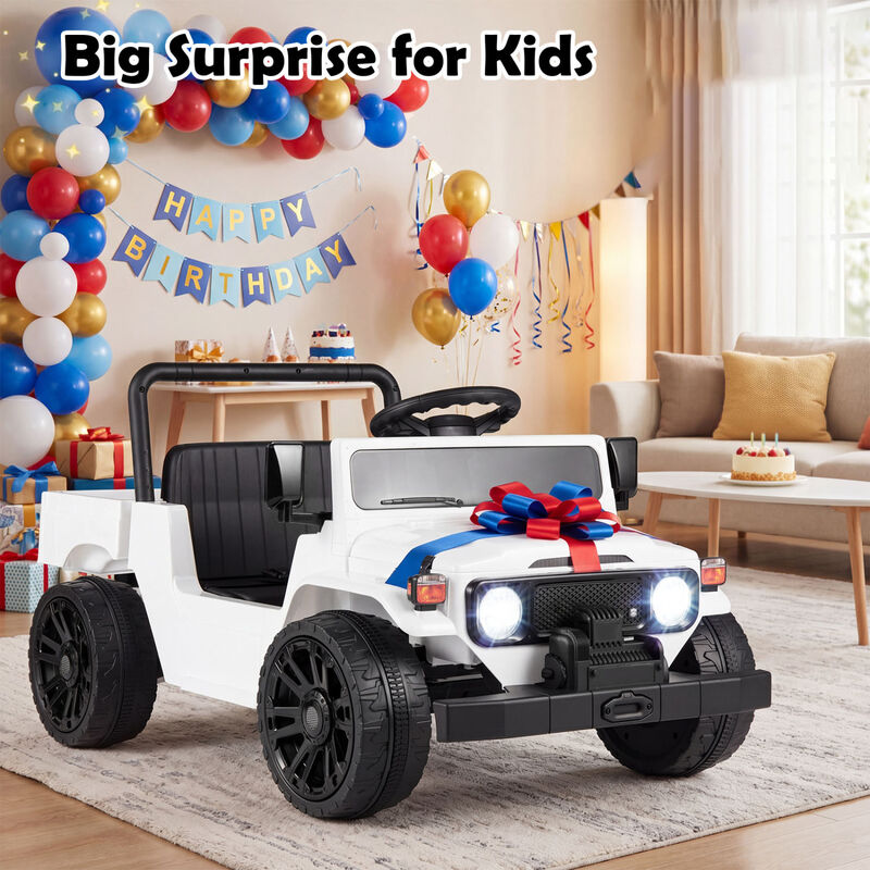 Kids Ride On Truck 12V Electric Vehicle with Dump Bed and Music for Backyard image number 4