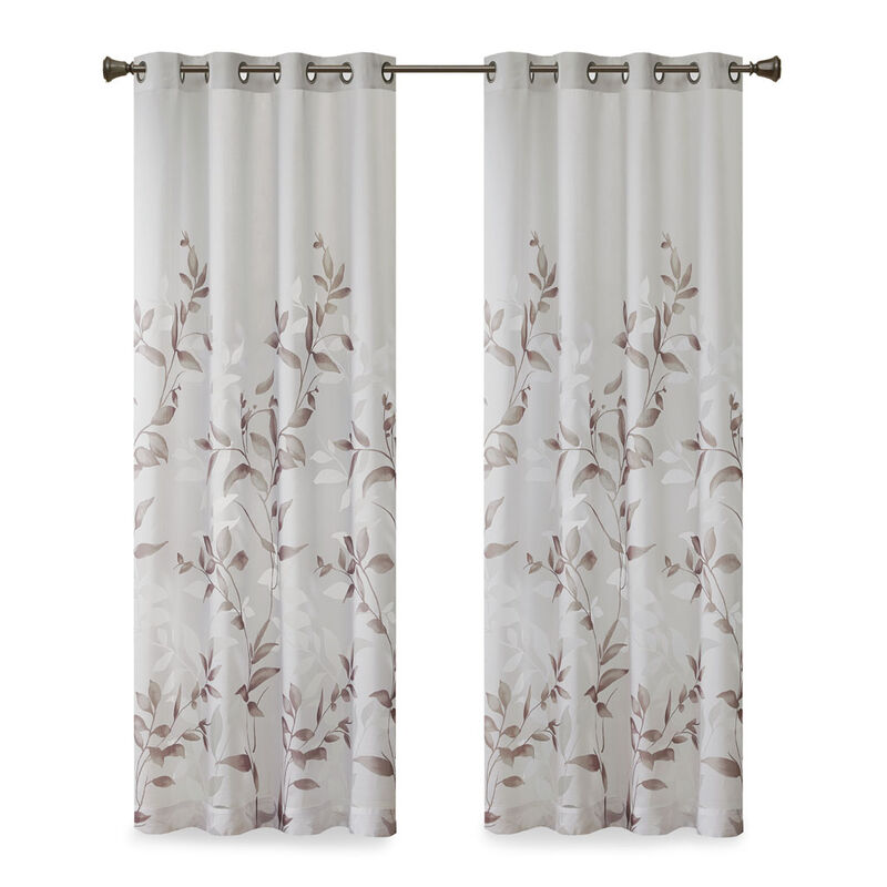 Gracie Mills Patton Botanical Burnout Printed Curtain Panel - 50x95"
