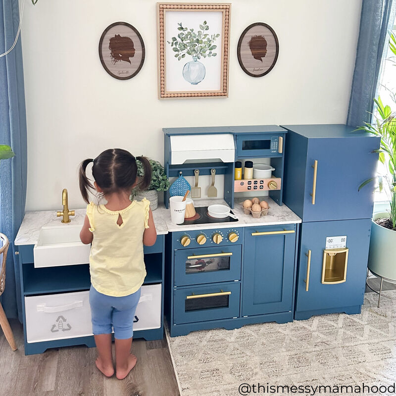 Little Chef Atlanta Modular Play Kitchen, Blue/Gold image number 6