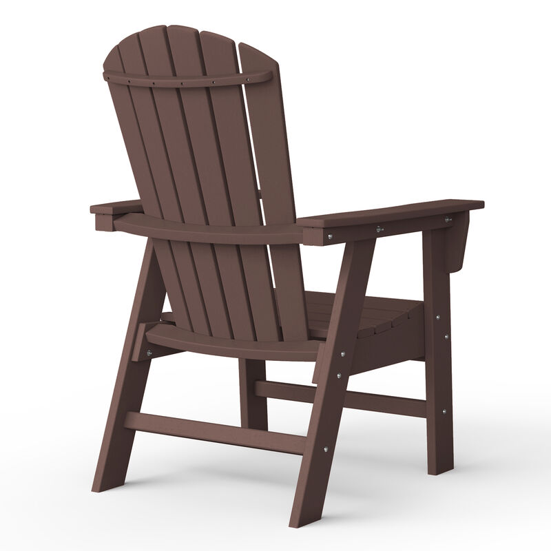 WestinTrends Dylan Outdoor Patio Shell-back Adirondack Dining Chair Weather Resistant