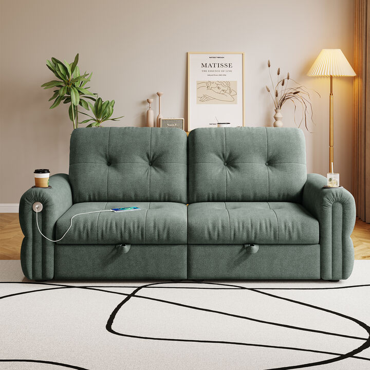 Fimrap Tufted Convertible Sleeper Sofa