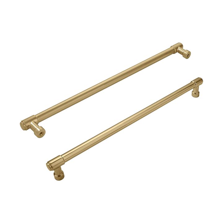 ZAUYX Solid Heavy Duty Jasper Pulls 2 Pack Gold Cabinet Pulls 10 Inch Hole Centers for Kitchen Cupboard Handles Modern Drawer Pu