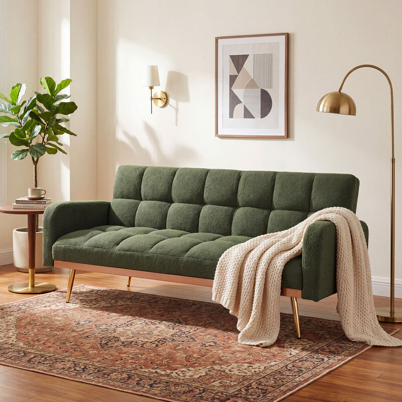 Wosdik Teddy Fleece Adjustable Futons image number 3